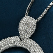 diamond circle pendant necklace 