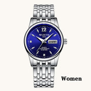 Women Dress Watch Rose Gold Stainless Steel WLISTH Brand Fashion Ladies Wristwatch Week Date Quartz Clock Female Luxury Watches