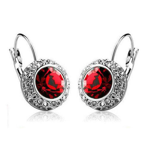 Korean Earrings Semicircular Earrings Crystal Earrings - Moon River