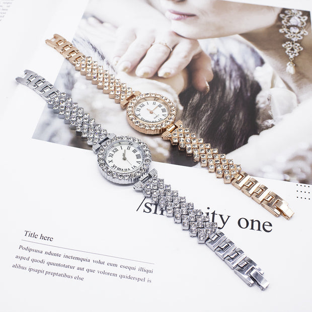 Wristwatch Bracelet Ladies Watch Fashion Diamond Foreign Trade Watch Set