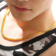 18k gold plated mens chain