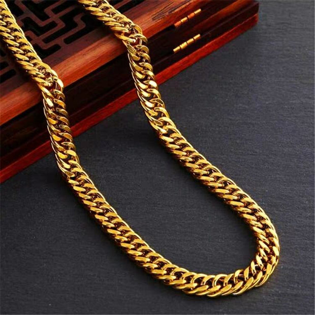 18k gold plated mens chain