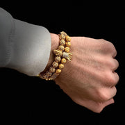 Men Bracelet jewelry Crown Charm Studded Zircon Macrame beads Bracelets
