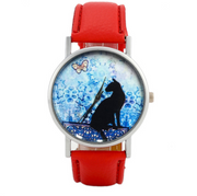 2021 Watch Women Quartz Clock Women Brand Fashion Print Cat Pattern Charm Dress Wristwatch Women